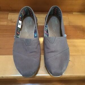 Toms Women's Taupe Canvas Flats